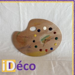 Horloge palette de peintre